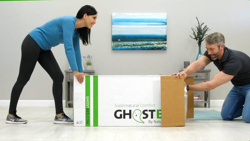 GhostBed mattress in box